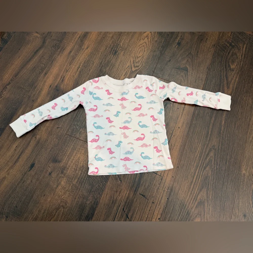 Kissy Kissy Girls Dinosaur Two Piece Pajama Set Pima Cotton Size 4